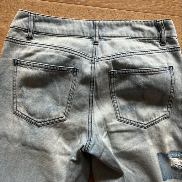 Vintage Inspired Design Lab Denim Size 26 Distressed Patchwork Jeans - Picture 15 of 16